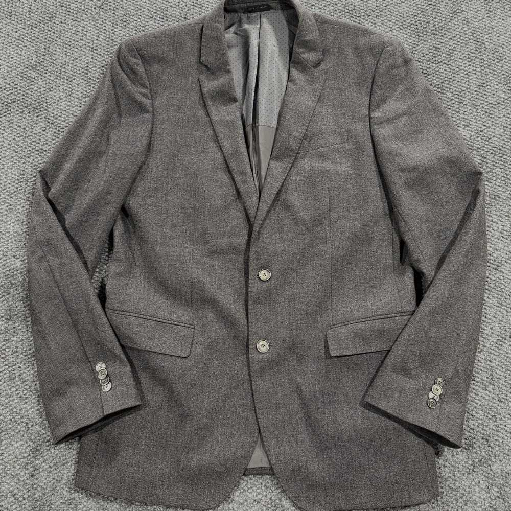 Hugo Boss Blazer 42L Gray Hutson2 Gander Colombo Wool 2BTN Modern Stretch